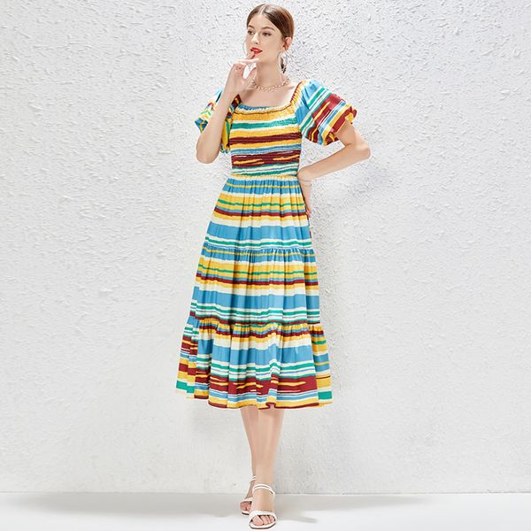 beach holiday women dresses short sleeve slash square neck rainbow printing summer vestidos casual sliming wear, Black;gray
beach holiday women dresses short sleeve slash square neck rainbow printing summer vestidos casual sliming wear, Black;gray
