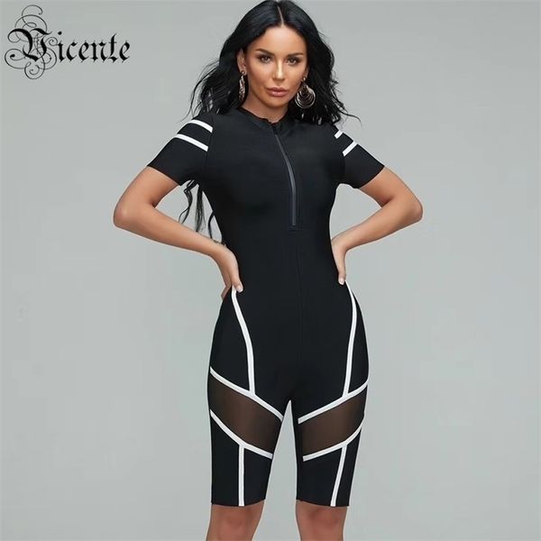 vc all arrival playsuit zipper design short sleeves celebrity party bandage t200704, Black;white
vc all arrival playsuit zipper design short sleeves celebrity party bandage t200704, Black;white