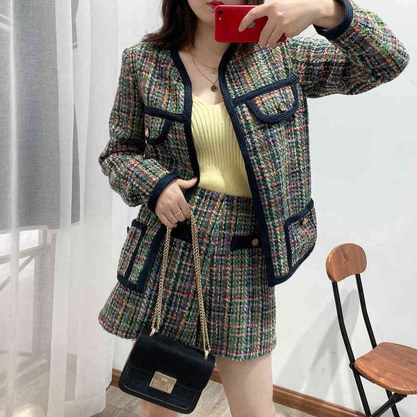 women's two piece pants s's autumn and winter tweed color contrast versatile long sleeved knitted cardigan jacket + shorts set, White
women's two piece pants s's autumn and winter tweed color contrast versatile long sleeved knitted cardigan jacket + shorts set, White