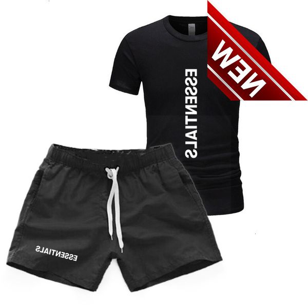 short sleeved t-shirt set men's summer sports leisure essentials printing trend fashion two-piece, White;black
short sleeved t-shirt set men's summer sports leisure essentials printing trend fashion two-piece, White;black