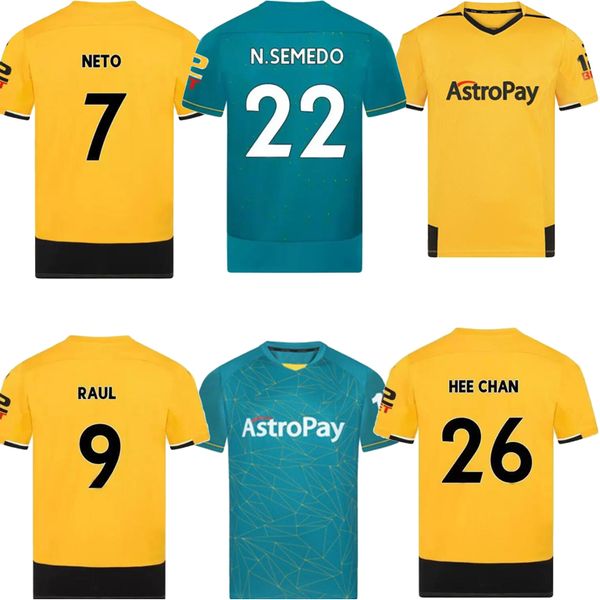 raulneves home soccer jerseys men customized 22-23 football shirt, Black;yellow