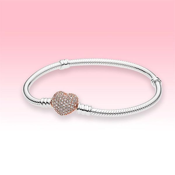 rose gold plated hearts charms bracelet women wedding jewelry for pandora moments pave heart clasp snake chain bracelet with origi2253, Black
rose gold plated hearts charms bracelet women wedding jewelry for pandora moments pave heart clasp snake chain bracelet with origi2253, Black