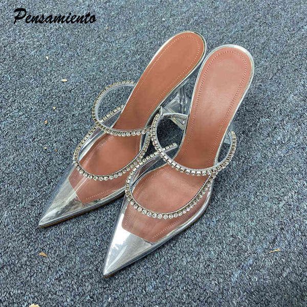star style crystal clear heeled women pumps fashion transparent pvc female mules high heels summer slingback party dress shoes 220615, Black
star style crystal clear heeled women pumps fashion transparent pvc female mules high heels summer slingback party dress shoes 220615, Black