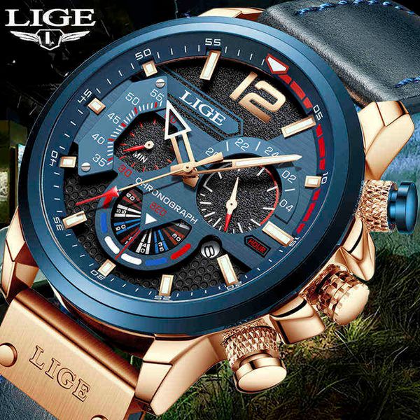 2021 new mens watches lige brand leather chronograph waterproof sport automatic date quartz watch for men relogio masculino 0214, Slivery;brown
2021 new mens watches lige brand leather chronograph waterproof sport automatic date quartz watch for men relogio masculino 0214, Slivery;brown
