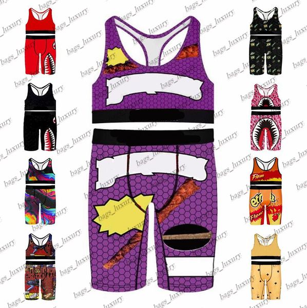 

women two piece sports bikini athletic swimsuits sporty racerback crop with shorts bathing suits for girls vests
