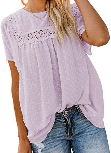 & tees women's chiffon casual shirt swiss polka dot bohemian shirt s-2xl, White
& tees women's chiffon casual shirt swiss polka dot bohemian shirt s-2xl, White