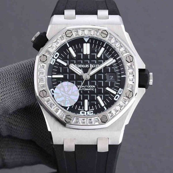 roya1 0ak offshore series fine steel case octagonal tough guy luxury diamond ring men's mechanical watch, Slivery;brown
roya1 0ak offshore series fine steel case octagonal tough guy luxury diamond ring men's mechanical watch, Slivery;brown