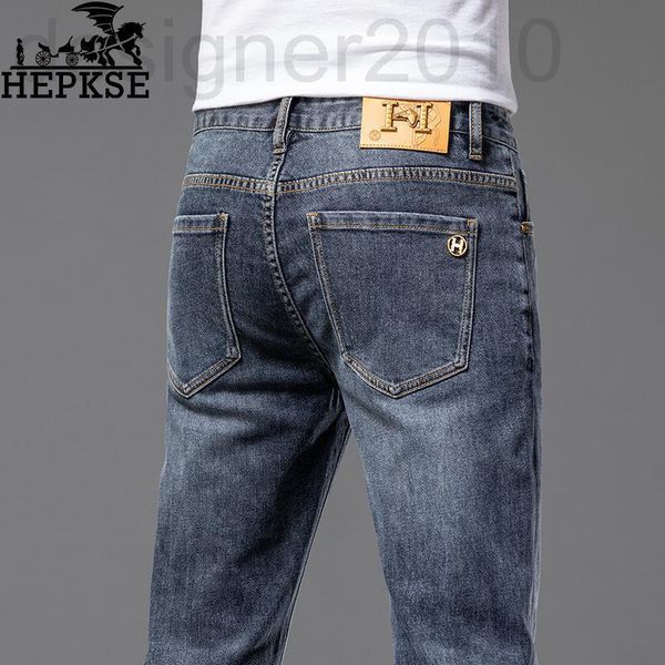 men's jeans designer h family light luxury fashion brand high-end jeans men's comfortable leisure breathable elastic straight tube, Blue
men's jeans designer h family light luxury fashion brand high-end jeans men's comfortable leisure breathable elastic straight tube, Blue