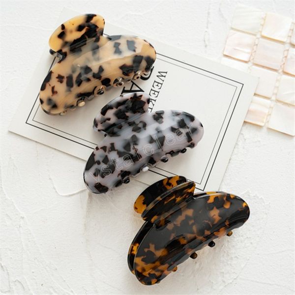 european and american tortoise shell acetic acid hair claw clips big size temperament custom hair accessories, Slivery;white
european and american tortoise shell acetic acid hair claw clips big size temperament custom hair accessories, Slivery;white