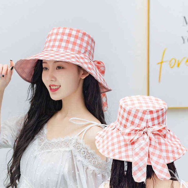 ladies summer casual foldable bucket hat women bow tie outdoor sun protection fisherman cap girls travel sun beach hat y220702, Blue;gray
ladies summer casual foldable bucket hat women bow tie outdoor sun protection fisherman cap girls travel sun beach hat y220702, Blue;gray