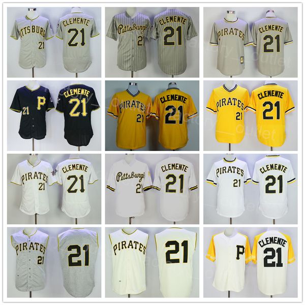 1960 1962 1971 retro baseball 21 roberto clemente throwback jersey men black white yellow grey team color pullover all stitched flexbase coo, Blue;black
1960 1962 1971 retro baseball 21 roberto clemente throwback jersey men black white yellow grey team color pullover all stitched flexbase coo, Blue;black