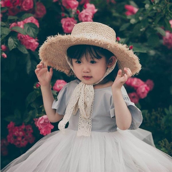kid summer raw edges big wide brim flat lace black white green bandage raffia straw hat girl beach travel sun protection hat 220519, Yellow
kid summer raw edges big wide brim flat lace black white green bandage raffia straw hat girl beach travel sun protection hat 220519, Yellow