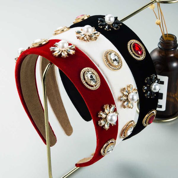 heming hair hoop fashion new baroque style crystal large pearl head hoop feminine temperament light luxurious flannelette hair accessories, Silver
heming hair hoop fashion new baroque style crystal large pearl head hoop feminine temperament light luxurious flannelette hair accessories, Silver