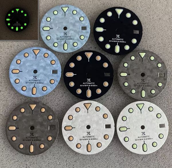 28 5mm dial green luminous checkered pattern style for skx007 nh35 4r36 movement diy modified watch part 220617
28 5mm dial green luminous checkered pattern style for skx007 nh35 4r36 movement diy modified watch part 220617