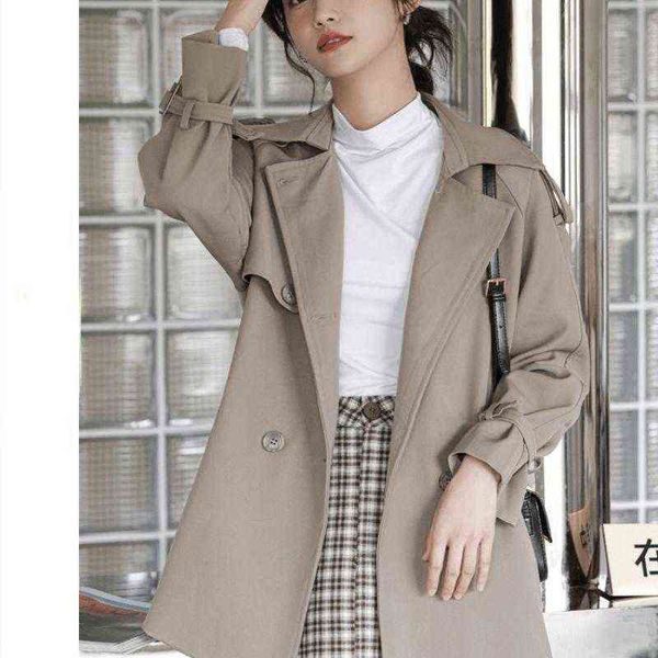 women's trench coats small short windbreaker jacket female autumn section 2021 apricot waist thiner slim temperament korean design mid-, Tan;black
women's trench coats small short windbreaker jacket female autumn section 2021 apricot waist thiner slim temperament korean design mid-, Tan;black