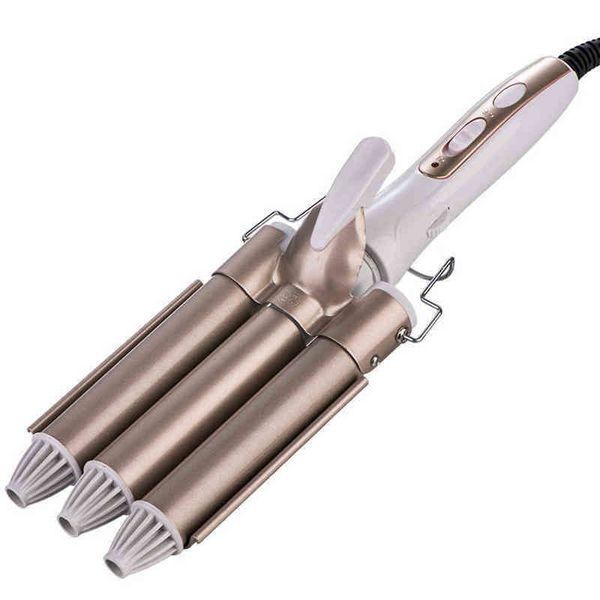 nxy curling irons 20 22mm triple barrel ceramic curling iron electric hair perm waver styling wand curler tools 220613
nxy curling irons 20 22mm triple barrel ceramic curling iron electric hair perm waver styling wand curler tools 220613