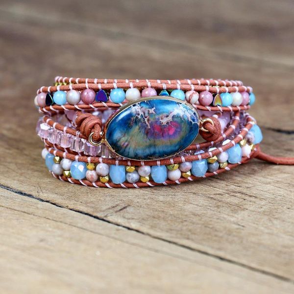 charm bracelets 5 strand leather wrap bracelet w/ semiprecious stone chain beaded statement boho jewelry drop, Golden;silver
charm bracelets 5 strand leather wrap bracelet w/ semiprecious stone chain beaded statement boho jewelry drop, Golden;silver