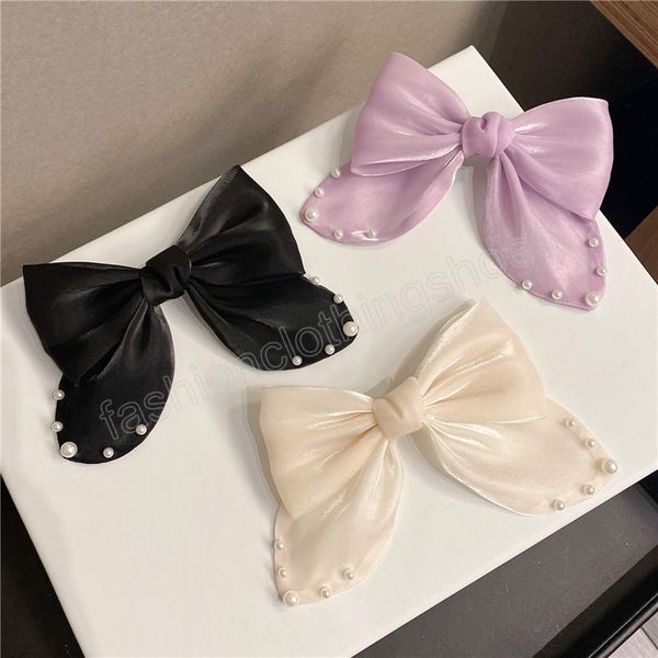 korean style big bowknot barrettes fashion temperament all-match pearl bow spring clip women hair accessories, Slivery;white
korean style big bowknot barrettes fashion temperament all-match pearl bow spring clip women hair accessories, Slivery;white