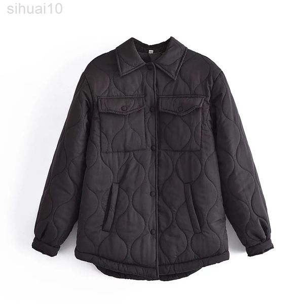 pailete women fashion with pockets quilted cotton shirt jacket vintage asymmetric female outerwear chic overshirt l220730, Black
pailete women fashion with pockets quilted cotton shirt jacket vintage asymmetric female outerwear chic overshirt l220730, Black
