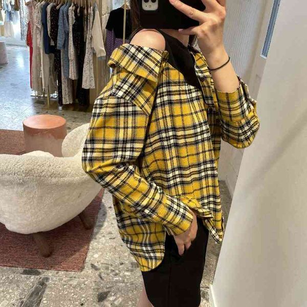 women's blouses & shirts fadan family light luxury shirt autumn winter plaid fake two pieces of versatile asymmetric female, White
women's blouses & shirts fadan family light luxury shirt autumn winter plaid fake two pieces of versatile asymmetric female, White