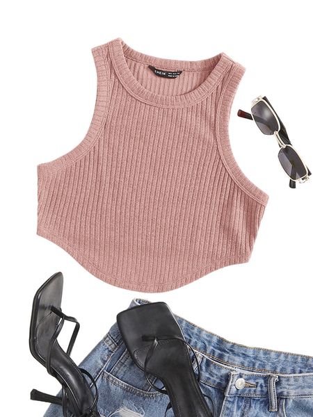 asymmetrical hem tank i5vz#, White