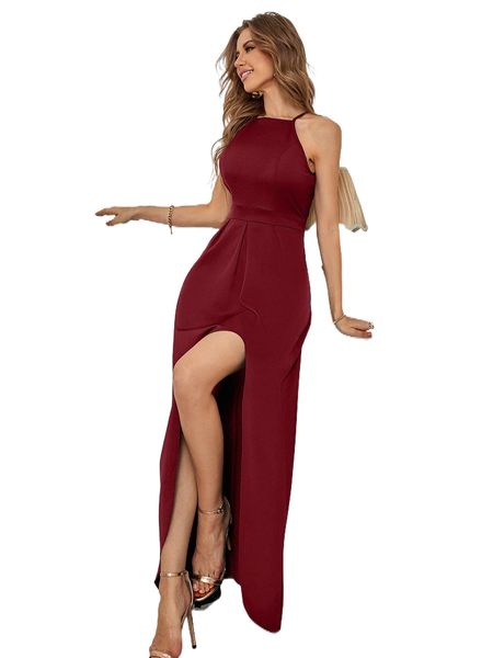 high low hem cami dress g9uc#, Black;gray