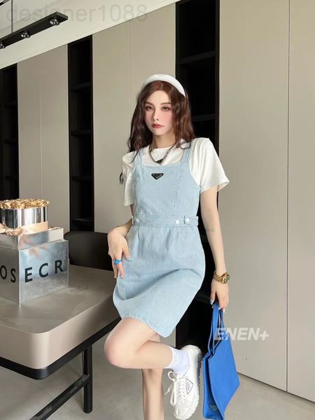 two piece dress designer p home 22 spring and summer new triangular label striped suspender skirt t-shirt set essential fashion wear match t, White
two piece dress designer p home 22 spring and summer new triangular label striped suspender skirt t-shirt set essential fashion wear match t, White