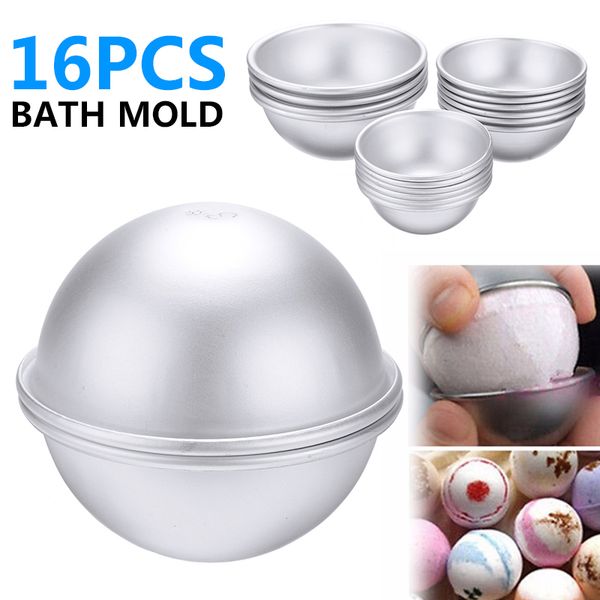 16pcs semicircle sphere aluminium alloy bath bomb molds diy tool bath bomb salt ball homemade crafting gifts mold
16pcs semicircle sphere aluminium alloy bath bomb molds diy tool bath bomb salt ball homemade crafting gifts mold