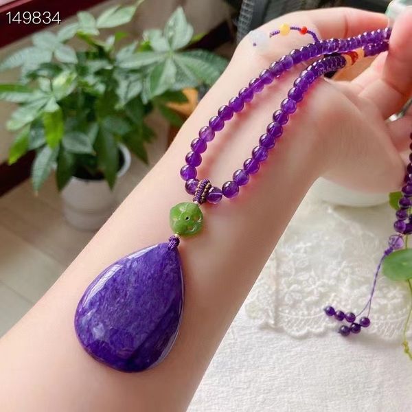 necklaces designer natural purple charoite pendant 45x34x11mm big water drop neckace woman men charoite love gift necklace jewelry aaaaaa, Silver
necklaces designer natural purple charoite pendant 45x34x11mm big water drop neckace woman men charoite love gift necklace jewelry aaaaaa, Silver