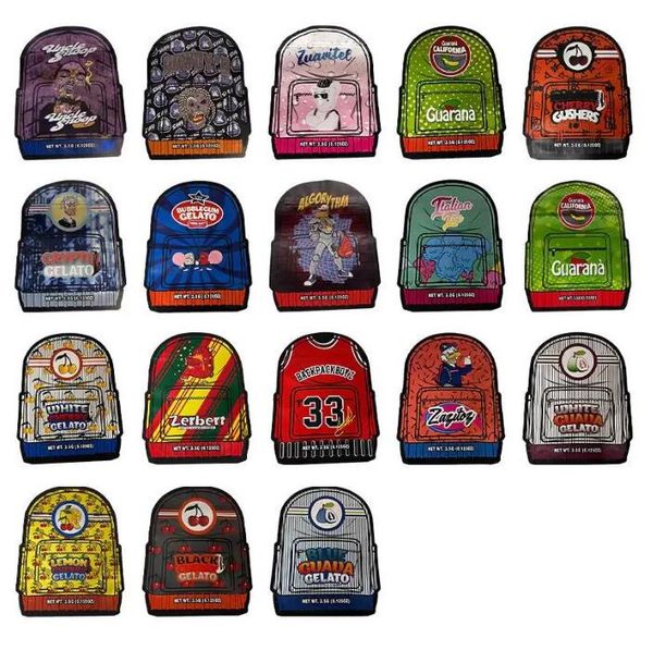 new irregular unique shape bag 3.5g edibles packaging backpack boyz black lemon cherry blue guaua guarana california gelato mylar bags
new irregular unique shape bag 3.5g edibles packaging backpack boyz black lemon cherry blue guaua guarana california gelato mylar bags