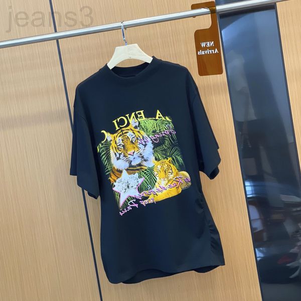 women's t-shirt designer correct version b family tiger year limited letter jungle printed t-shirt brand loose men's and women, White
women's t-shirt designer correct version b family tiger year limited letter jungle printed t-shirt brand loose men's and women, White