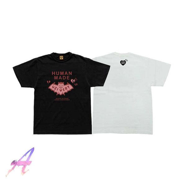 human made bat cartoon print t-shirt women casual short sleeve tee men clothing, White;black
human made bat cartoon print t-shirt women casual short sleeve tee men clothing, White;black
