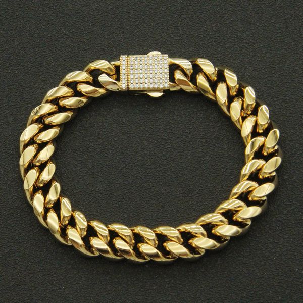 cool hip hop men's temperament motorcycle smooth stainls steel bracelet with zircon button cuban chain bracelet, Golden;silver
cool hip hop men's temperament motorcycle smooth stainls steel bracelet with zircon button cuban chain bracelet, Golden;silver