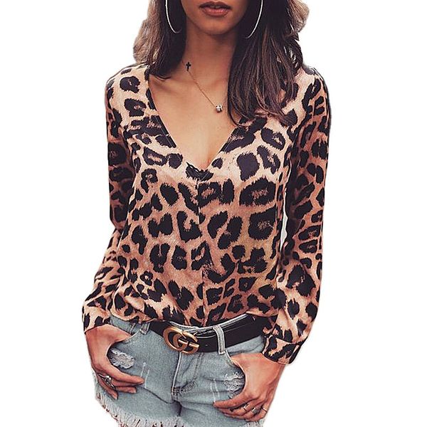 women's blouses & shirts leopard print womens and elegant long sleeve v neck shirt ladies chemise femme party club streetwear plus siz, White
women's blouses & shirts leopard print womens and elegant long sleeve v neck shirt ladies chemise femme party club streetwear plus siz, White