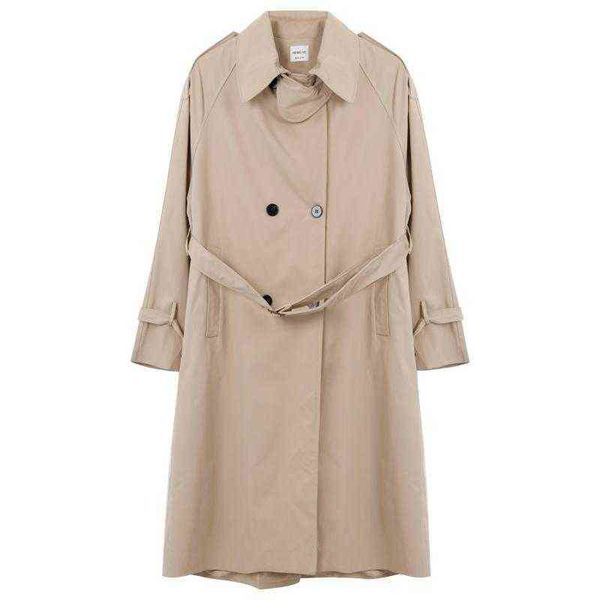 women's trench coats mid-length coat 2021 autumn korean version loose temperament retro double-breasted long-sleeved jacket t220811, Tan;black
women's trench coats mid-length coat 2021 autumn korean version loose temperament retro double-breasted long-sleeved jacket t220811, Tan;black