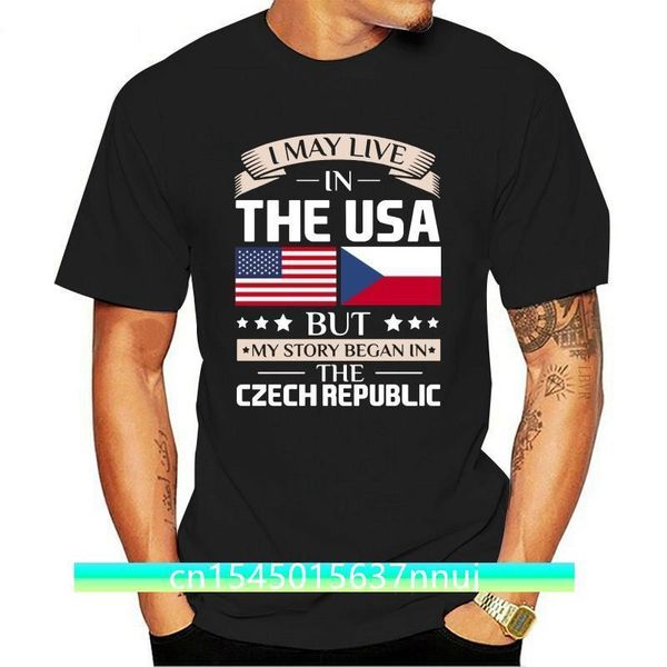 may live in usa story began in czech republic flag tshirt for and girl standard mens tshirts short sleeved branded 220702, White;black
may live in usa story began in czech republic flag tshirt for and girl standard mens tshirts short sleeved branded 220702, White;black
