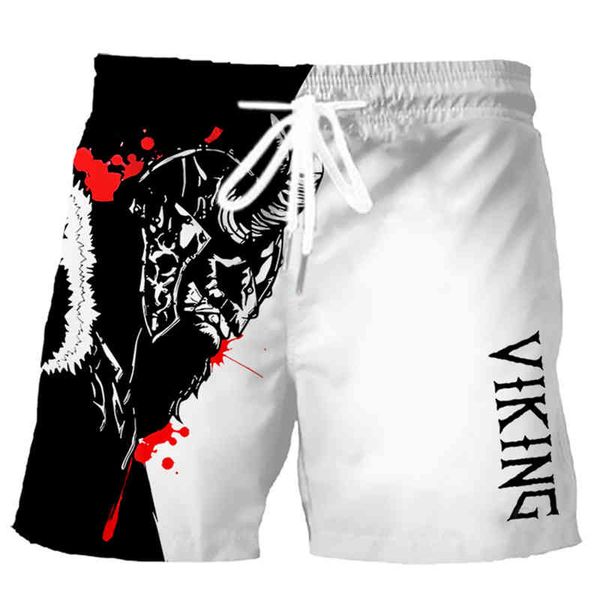 men's shorts casual 3d printed viking s2022 five point pants quick drying beach, White;black
men's shorts casual 3d printed viking s2022 five point pants quick drying beach, White;black