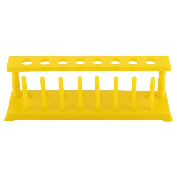 plastic test tube rack 8 holes holder storage stand lab supplies yellow