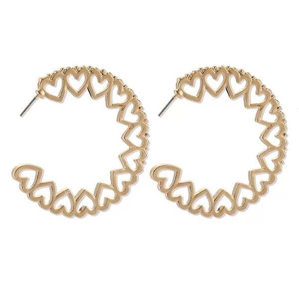 heart huggie earrings fashion elegant heart hollow circle open ear studs, Golden;silver
heart huggie earrings fashion elegant heart hollow circle open ear studs, Golden;silver