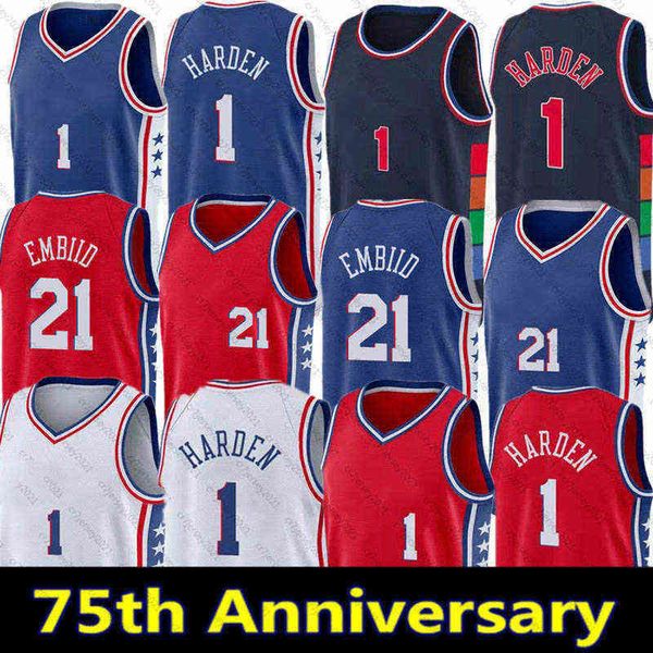 1 james harden jersey basketball 21 joel allen embiid 3 iverson jerseys retro julius 6 erving uniform kits men 75th embroidery shirts vest, Black;red
1 james harden jersey basketball 21 joel allen embiid 3 iverson jerseys retro julius 6 erving uniform kits men 75th embroidery shirts vest, Black;red