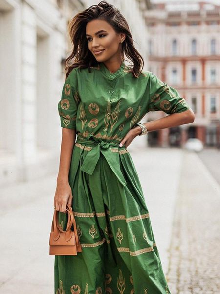elegant print lace up shirt dress women cotton retro half sleeve green belt dresses button high waist beach party long, White
elegant print lace up shirt dress women cotton retro half sleeve green belt dresses button high waist beach party long, White
