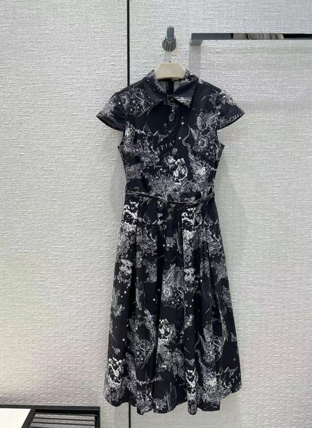 milan runway dress 2022 autumn lapel neck short sleeve print designer dresses brand same style dress 0801-13, Black
milan runway dress 2022 autumn lapel neck short sleeve print designer dresses brand same style dress 0801-13, Black