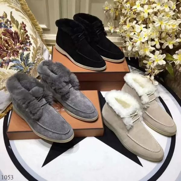 mens women winter fur warm casual sneakers suede leather loro designer open walk short boots 35-46, Black
mens women winter fur warm casual sneakers suede leather loro designer open walk short boots 35-46, Black