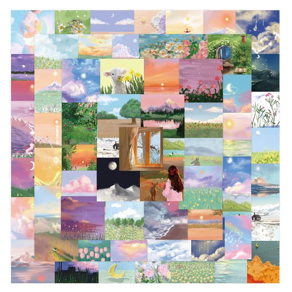 60pcs ins landscape oil painting clouds graffiti car sticker pack for handbook water bottle phone case luggage notebook decoration decals
60pcs ins landscape oil painting clouds graffiti car sticker pack for handbook water bottle phone case luggage notebook decoration decals