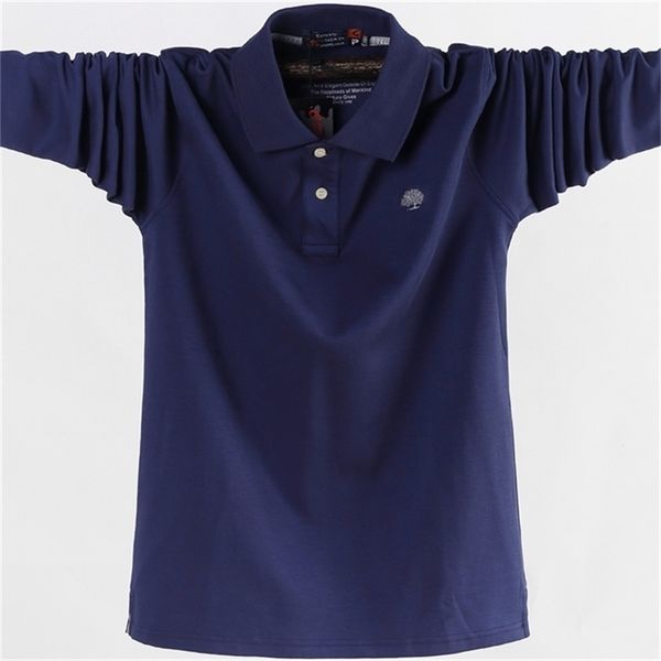 men polo shirt men s business work casual cotton male tees autumn long sleeve turn down collar shirts plus size 5xl 6xl 220614, White;black
men polo shirt men s business work casual cotton male tees autumn long sleeve turn down collar shirts plus size 5xl 6xl 220614, White;black