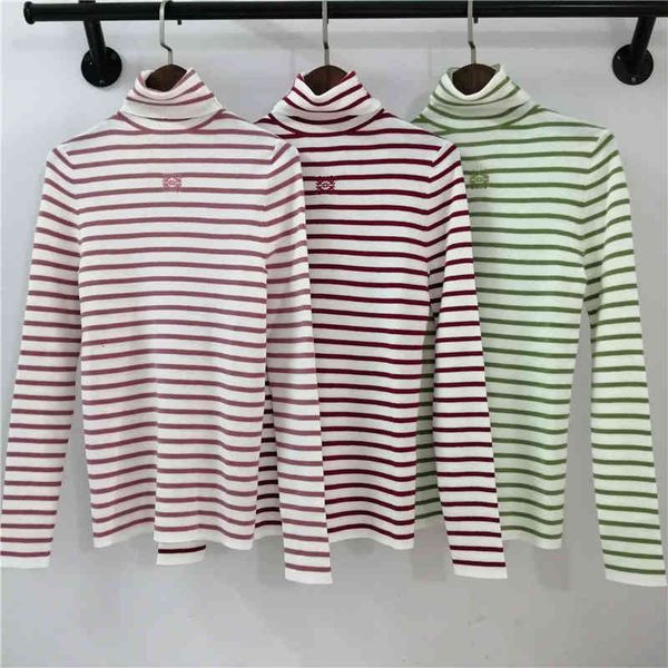 women's knits tees striped knitwear pile high collar woolen bottoms women's long sleeved pullover versatile age reducing slim fit, White
women's knits tees striped knitwear pile high collar woolen bottoms women's long sleeved pullover versatile age reducing slim fit, White