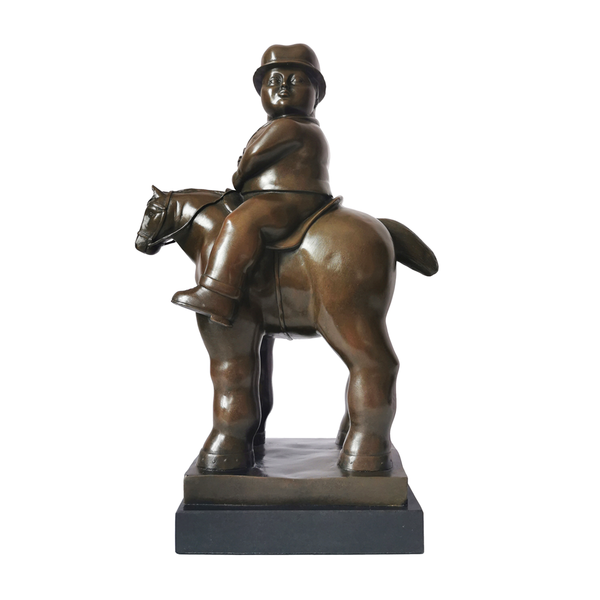 bronze sculpture abstract fat gentleman riding horse statue famous fernando botero art replica home decoration, Silver
bronze sculpture abstract fat gentleman riding horse statue famous fernando botero art replica home decoration, Silver