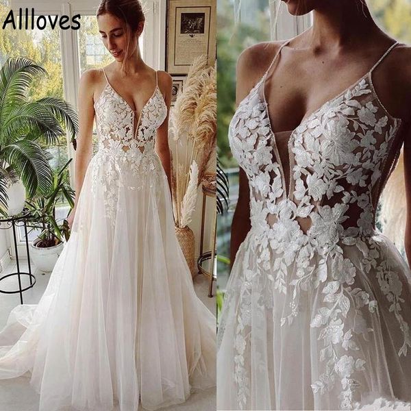 plus size spaghetti traps a line wedding dresses elegant lace appliqued boho country materninty bridal gowns tulle low back sleeveless vesti, White
plus size spaghetti traps a line wedding dresses elegant lace appliqued boho country materninty bridal gowns tulle low back sleeveless vesti, White