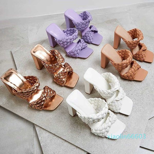 fashion-leather braided high heel sandals women party shoes woman cross wove folds mules shoes thin heel slippers woman, Black
fashion-leather braided high heel sandals women party shoes woman cross wove folds mules shoes thin heel slippers woman, Black
