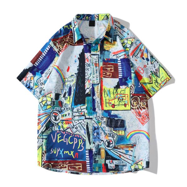 graffiti hawaiian shirt men women 2022 summer thin material men's shirts, White;black
graffiti hawaiian shirt men women 2022 summer thin material men's shirts, White;black